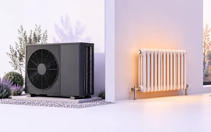Pompa ciepła wysokotemperaturowa połączona z instalacją grzejnikową w domu